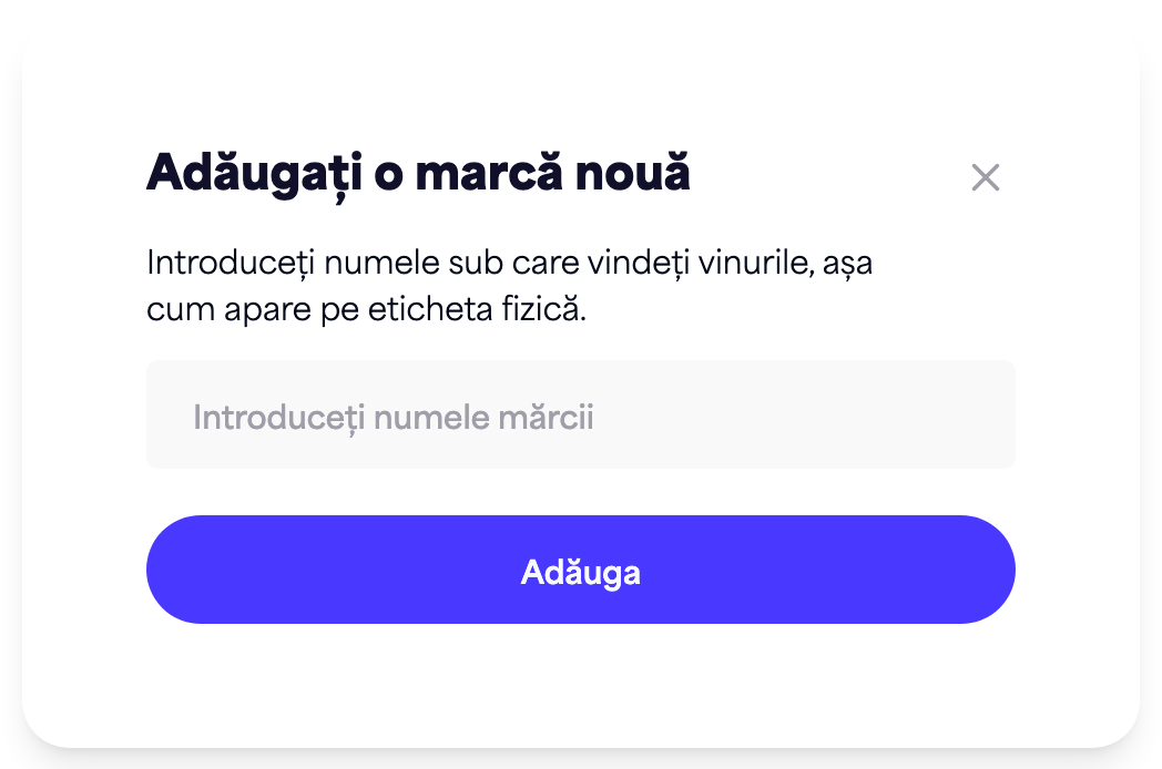 Dialogul „Adaugă brand nou”